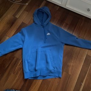 blue nike hoodie, small, comfortable, only worn a few times